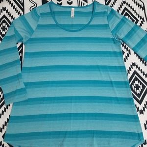 Turquoise XL Lularoe Lynnae long sleeve tee